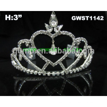 Einfache Herz Prinzessin und Braut billig Tiara Krone